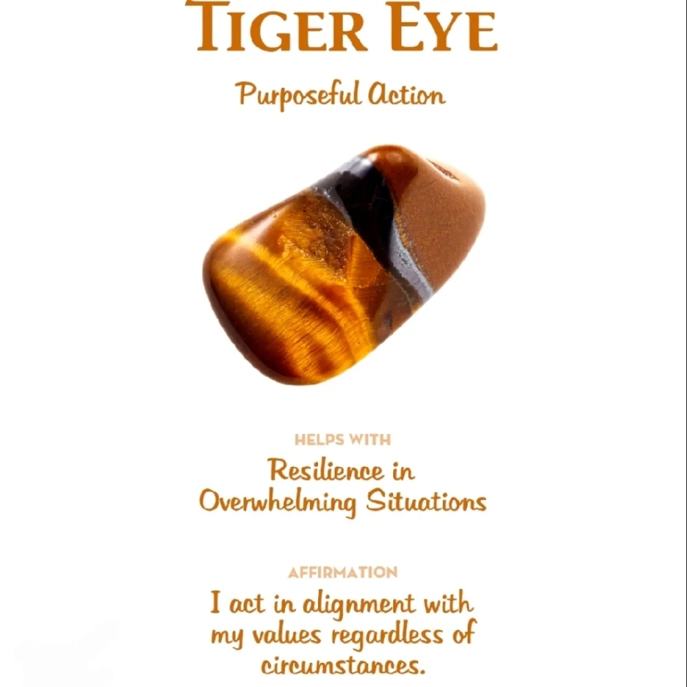 Tiger's Eye Cross Pendant Necklace Stainless Steel